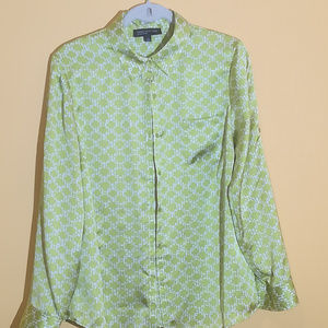 Bright Green Polyester Blouse